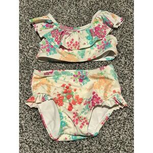 Janie and Jack size 12-18 months bikini swimsuit floral. K16‎